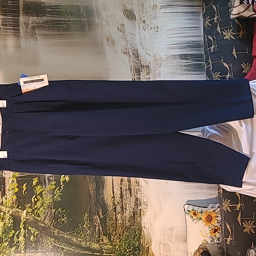 New with tags! Fundamental Women 12 navy blue business casual dress pants